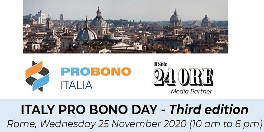 >Italy Pro Bono Day, al via la terza edizione